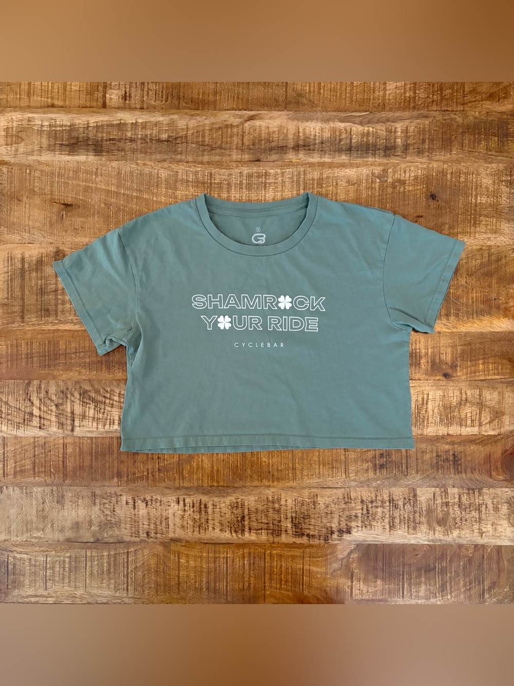 Cyclebar ‘Shamrock Your Ride’ Cropped Tee